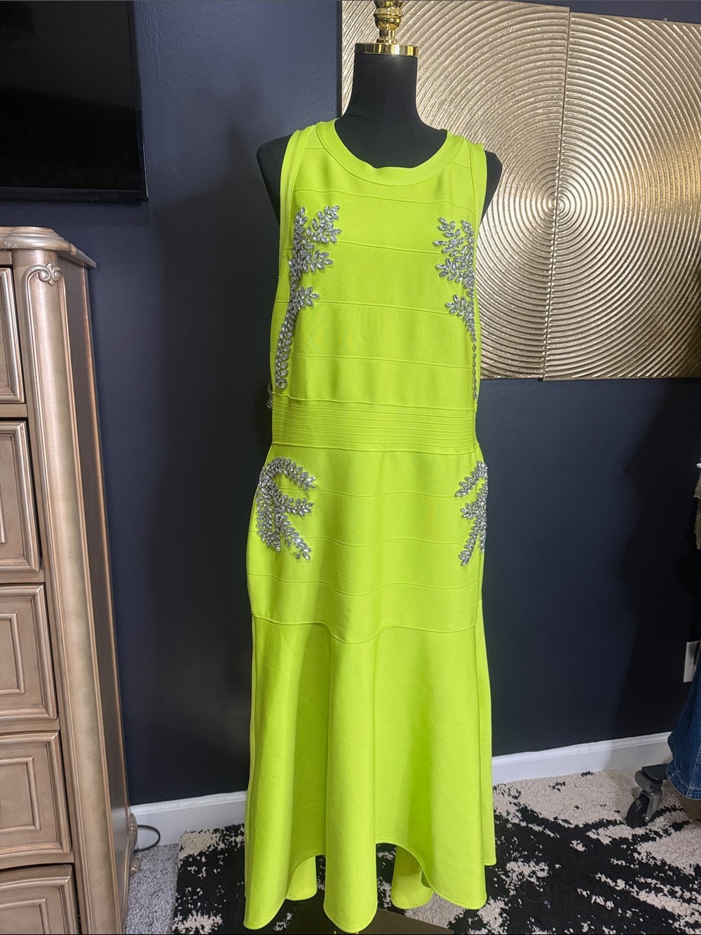 Karen Millen embellished bandage midi dress